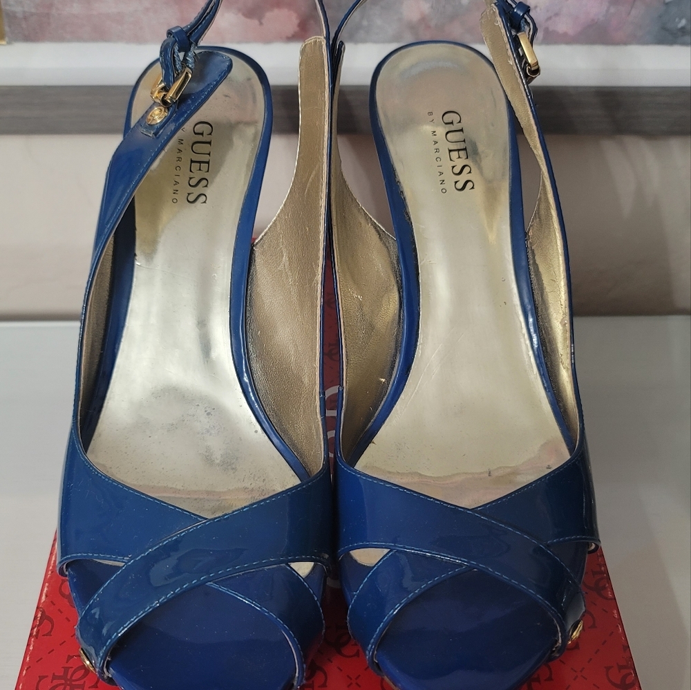 Slingback Blue Fabulous Platform